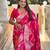 pink woven design zari silk blend banarasi saree