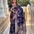 navy_blue woven design zari banarasi saree with matching blouse piece