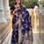 navy_blue woven design zari banarasi saree with matching blouse piece