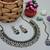 Green color yellow gold plating festive wear designer necklace set