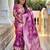 magenta woven design zari silk blend banarasi saree