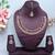 Pink color yellow gold plating festive wear designer necklace set
