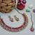 Red color yellow gold plating festive wear designer necklace set