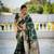 green woven design zari silk blend banarasi saree