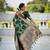 green woven design zari silk blend banarasi saree
