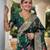 green woven design zari silk blend banarasi saree