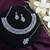 Purple color rhodium plating festive wear designer necklace set
