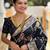 black woven design zari silk blend banarasi saree