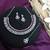 Maroon color rhodium plating festive wear designer necklace set