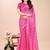 pink bandhani gotta patti pure chiffon bandhani saree
