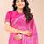 pink bandhani gotta patti pure chiffon bandhani saree