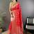 red woven design zari silk blend banarasi saree