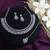 Purple color rhodium plating festive wear designer necklace set