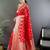 red woven design zari silk blend banarasi saree