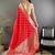 red woven design zari silk blend banarasi saree