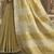 mustard women zari saree with unstitched blouse piece