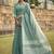 green women zari striped saree with blouse piece