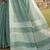 green women zari striped saree with blouse piece
