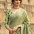 green woven zari linen saree with unstitched blouse piece