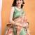 peach woven design zari banarasi saree