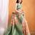 peach woven design zari banarasi saree