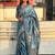 blue woven design zari banarasi saree