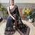 black embroidered saree with blouse piece
