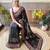 black embroidered saree with blouse piece
