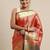 red red & purple ethnic motifs zari silk blend saree
