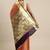 red red & purple ethnic motifs zari silk blend saree