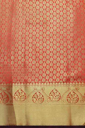 red red & purple ethnic motifs zari silk blend saree