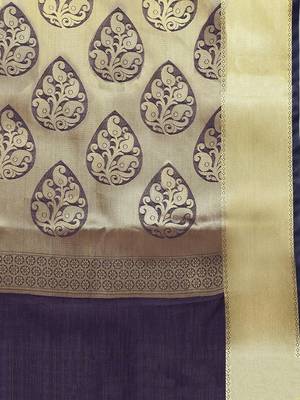 red red & purple ethnic motifs zari silk blend saree 5