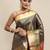 navy_blue navy blue & golden ethnic motifs zari silk blend kanjeevaram saree