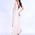 white embellished embroidered silk blend heavy work bandhani saree