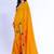 yellow ethnic motifs embroidered silk blend bandhani saree