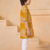 boys block printed cotton kurta pajama set