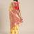 yellow yellow & red ethnic motifs silk blend banarasi saree