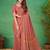 pink floral poly crepe bagru saree