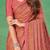 pink floral poly crepe bagru saree