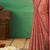 pink floral poly crepe bagru saree
