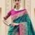 green ethnic motifs woven design zari banarasi saree