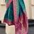 green ethnic motifs woven design zari banarasi saree