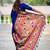 blue woven design zari paithani saree
