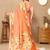 peach women woven design zari paithani saree
