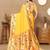 yellow woven design zari silk blend paithani saree