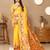 yellow woven design zari silk blend paithani saree