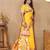 yellow woven design zari silk blend paithani saree