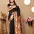 black woven design zari silk blend paithani saree