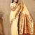 cream woven design zari silk blend paithani saree