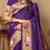purple woven design zari silk blend paithani saree
